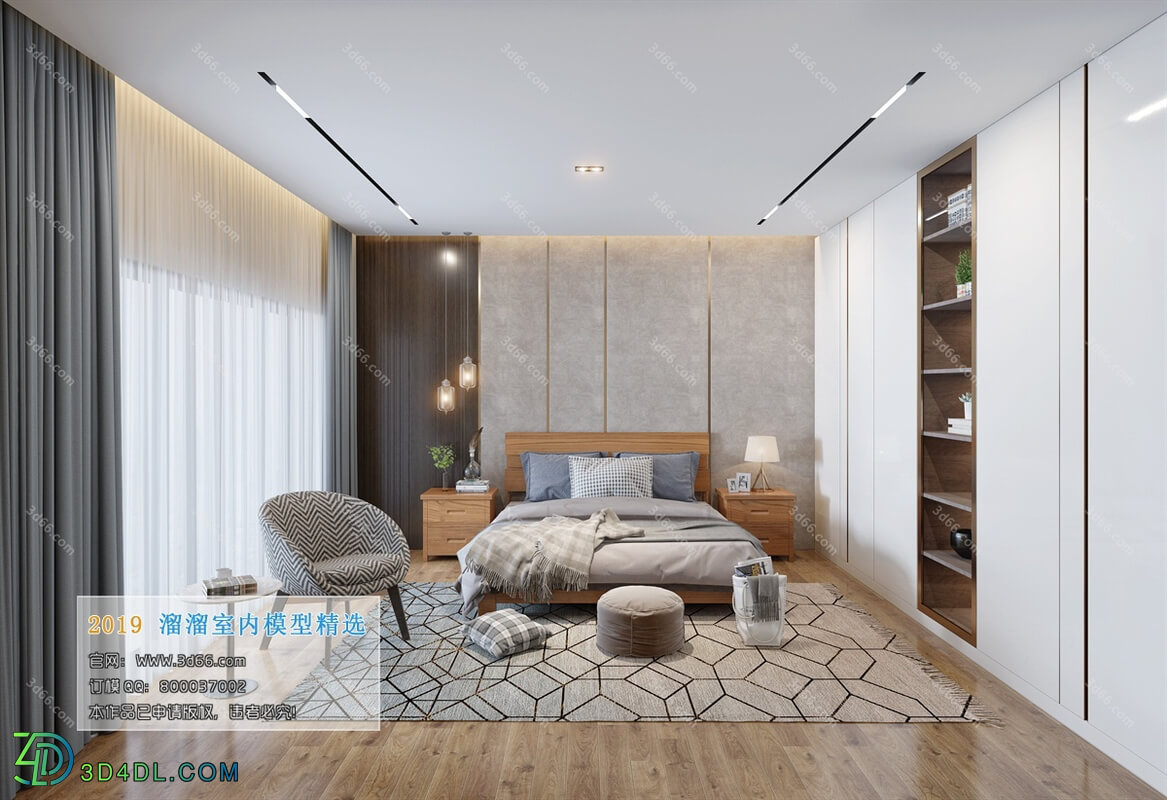 3D66 2019 Bedroom Nordic style M011