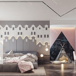 3D66 2019 Bedroom Nordic style M015 