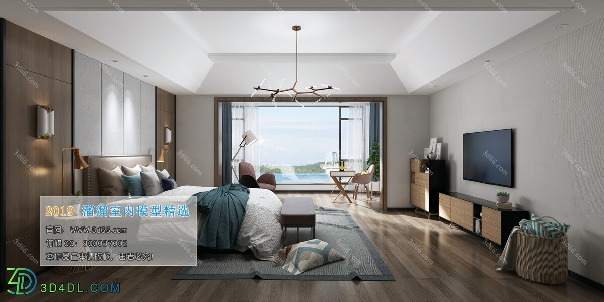 3D66 2019 Bedroom Nordic style M016