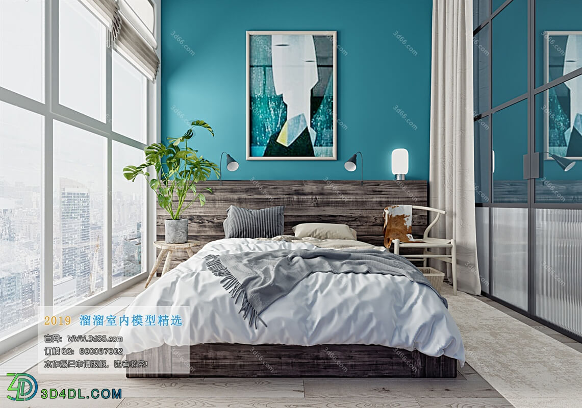 3D66 2019 Bedroom Nordic style M018