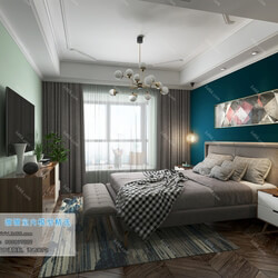 3D66 2019 Bedroom Nordic style M019 