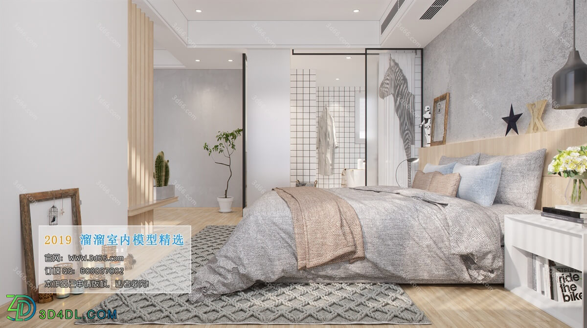 3D66 2019 Bedroom Nordic style M021