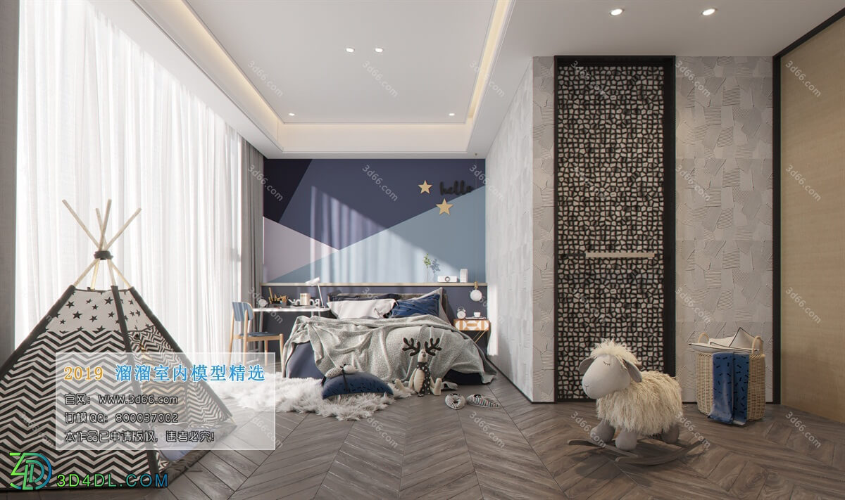 3D66 2019 Bedroom Nordic style M023