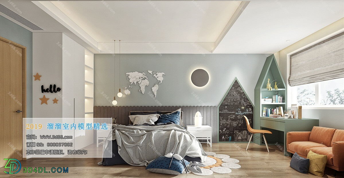 3D66 2019 Bedroom Nordic style M024