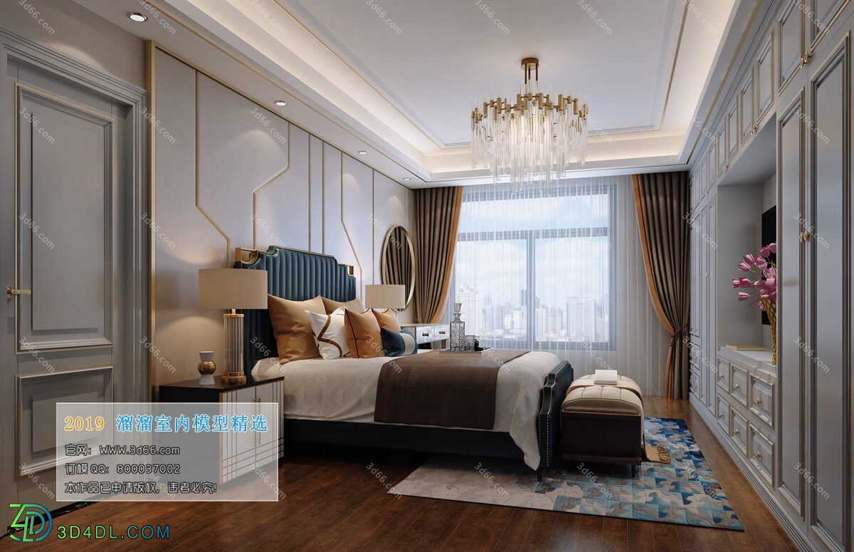 3D66 2019 Bedroom Postmodern style B002