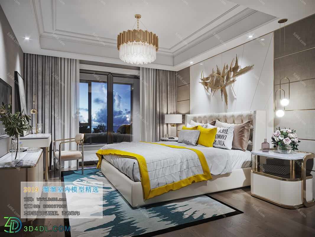 3D66 2019 Bedroom Postmodern style B004