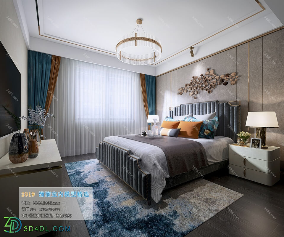 3D66 2019 Bedroom Postmodern style B007