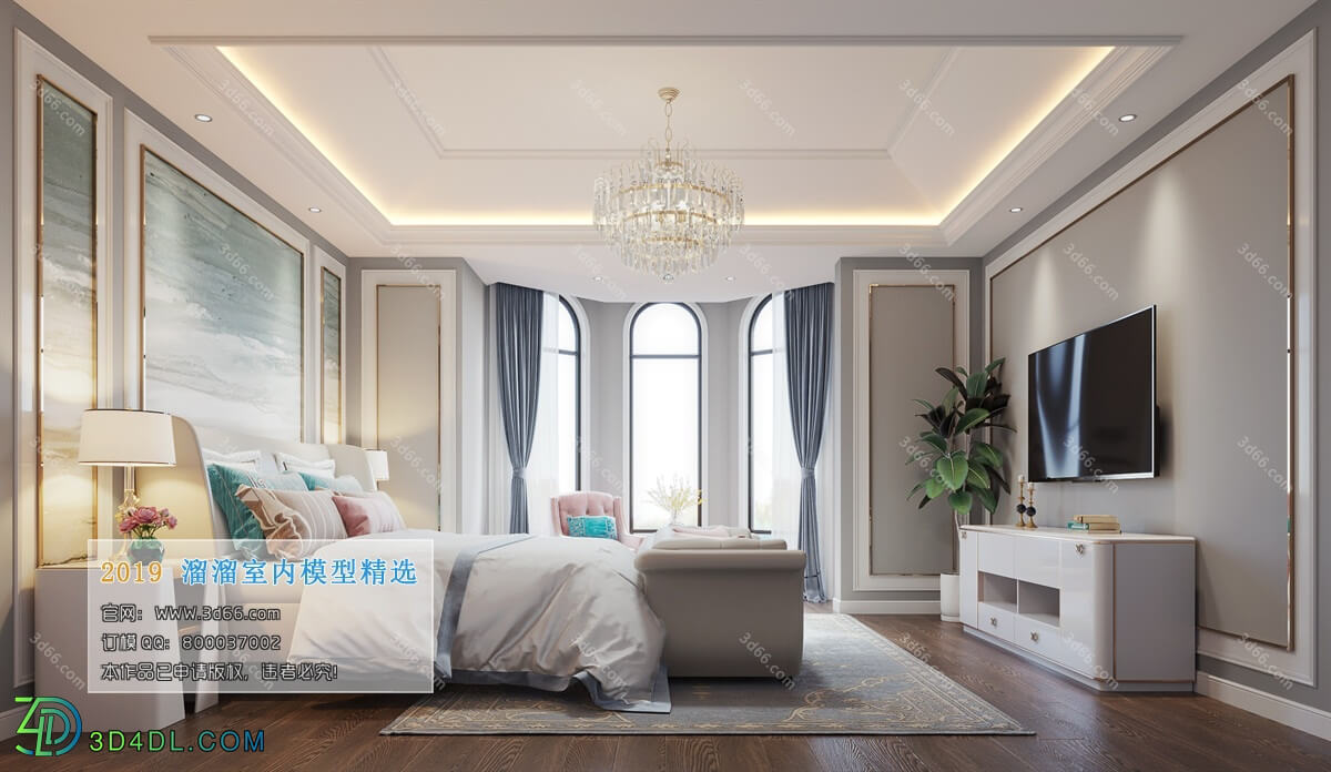 3D66 2019 Bedroom Postmodern style B010