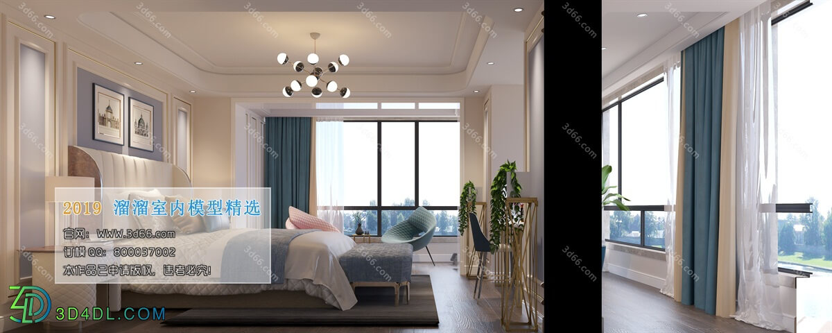 3D66 2019 Bedroom Postmodern style B011