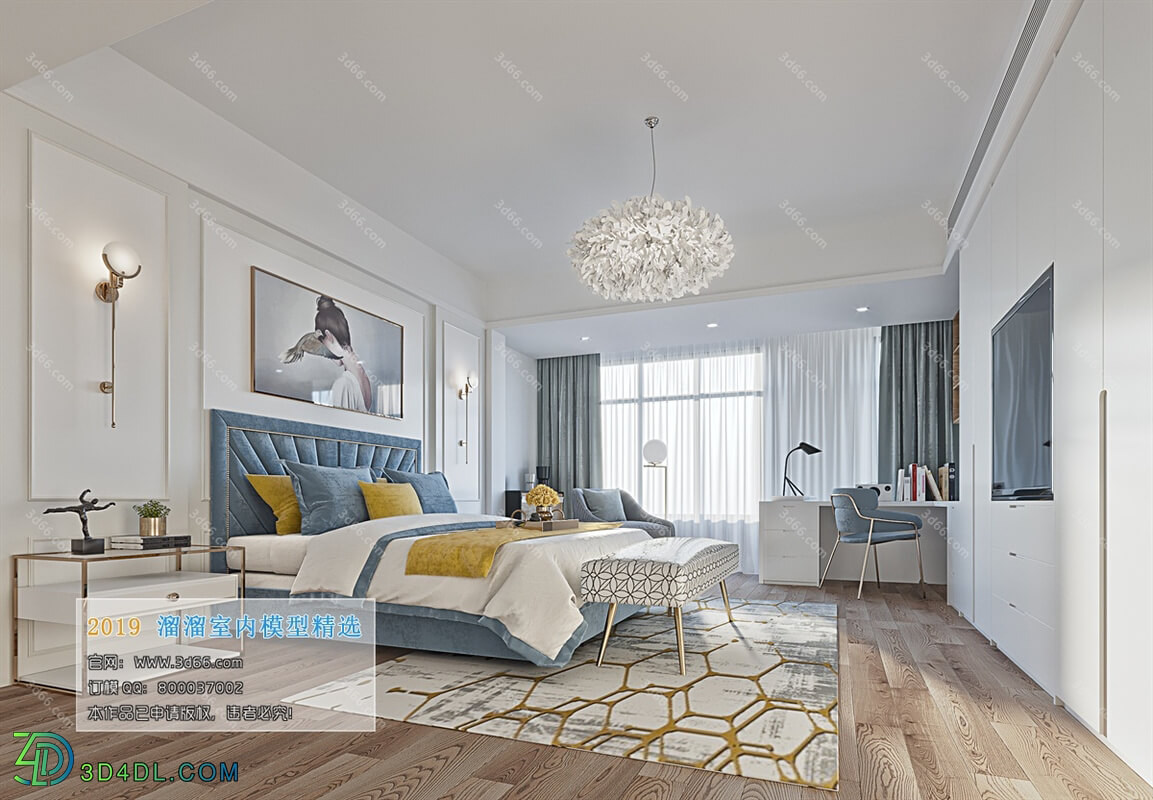 3D66 2019 Bedroom Postmodern style B012