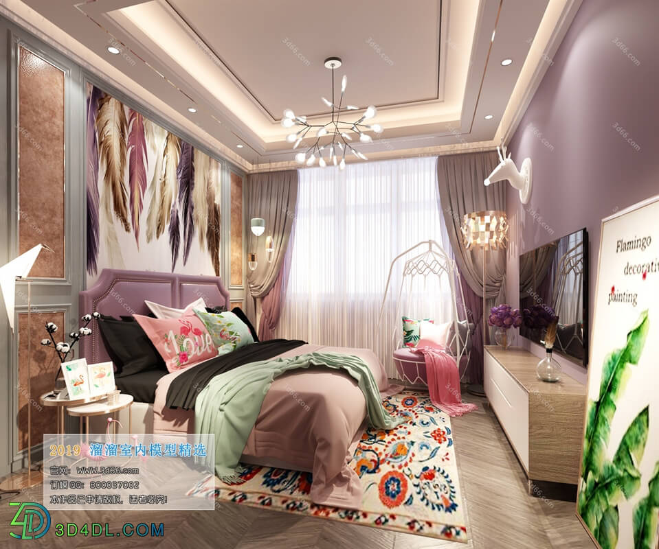 3D66 2019 Bedroom Postmodern style B015