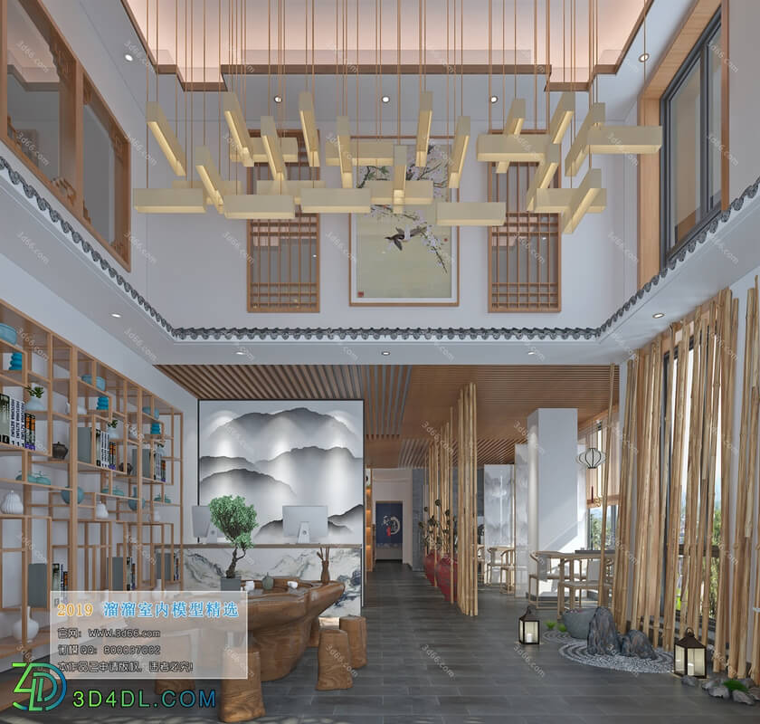 3D66 2019 Club House Chinese style C012