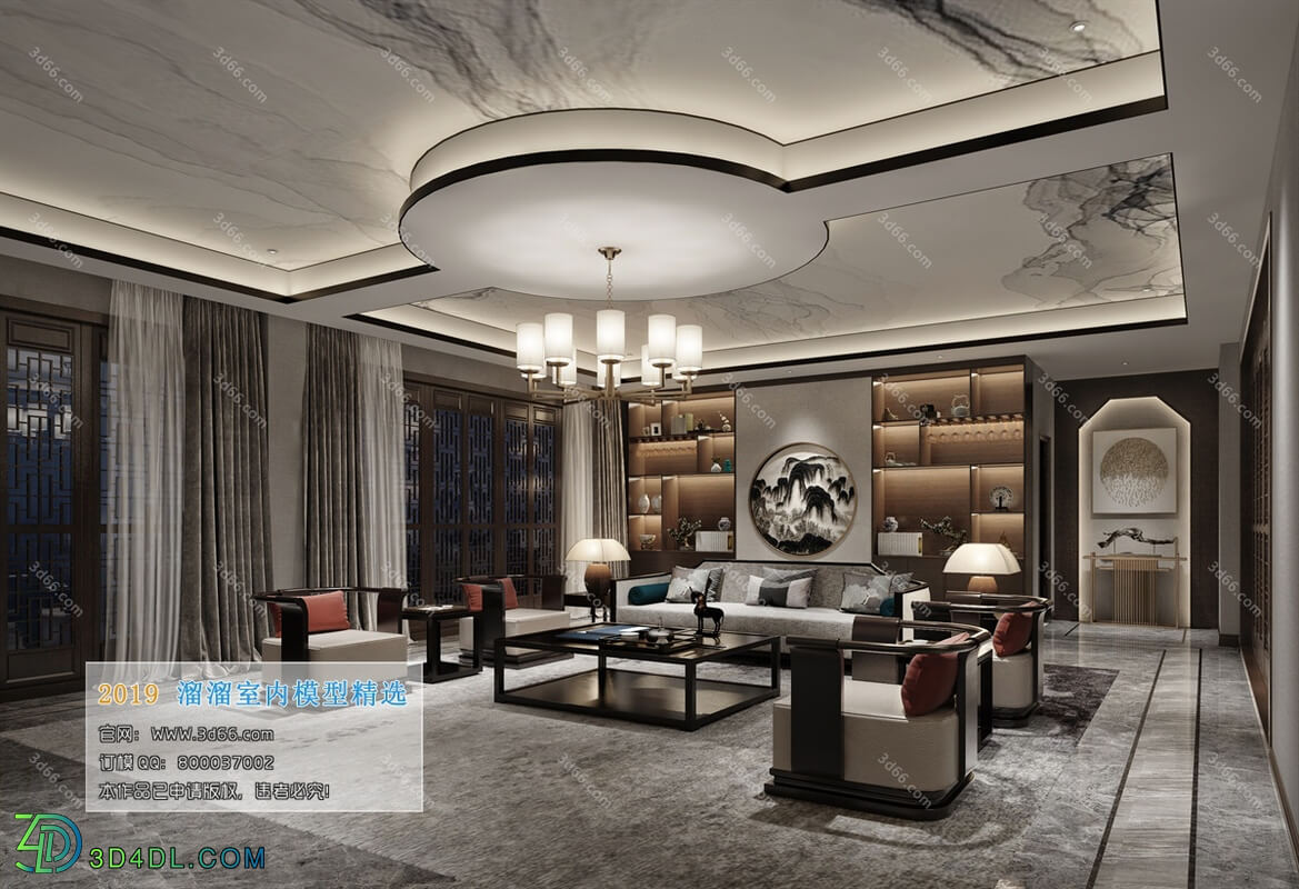 3D66 2019 Club House Chinese style C013