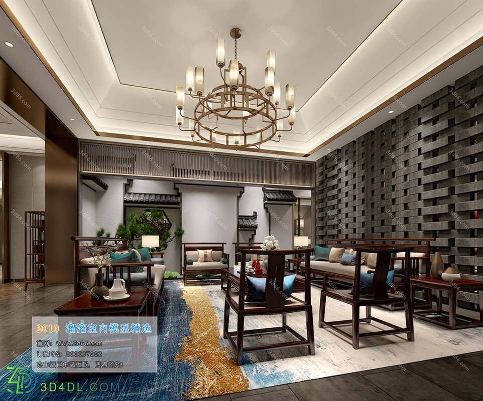3D66 2019 Club House Chinese style C032
