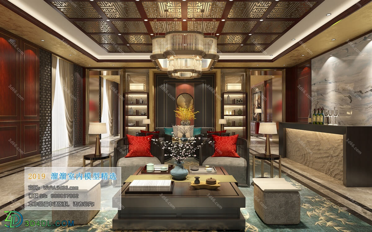 3D66 2019 Club House Chinese style C035