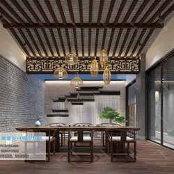 3D66 2019 Club House Chinese style C040 