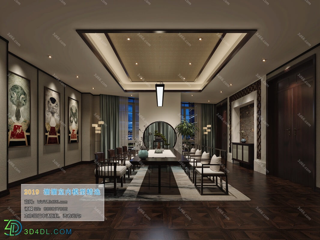 3D66 2019 Club House Chinese style C042