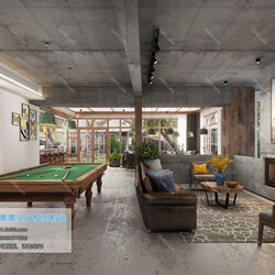 3D66 2019 Club House Industrial style H001 