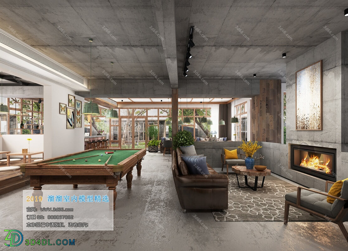 3D66 2019 Club House Industrial style H001