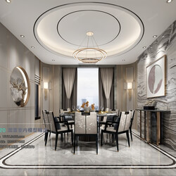 3D66 2019 Dining Interiors Chinese style C004 