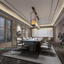 3D66 2019 Dining Interiors Chinese style C010 