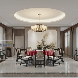 3D66 2019 Dining Interiors Chinese style C013 