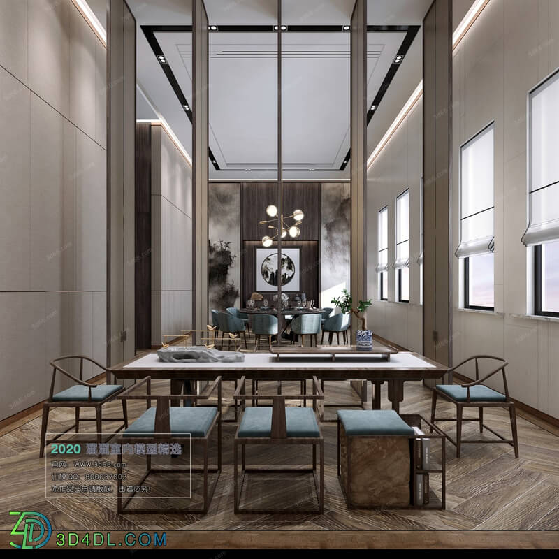 3D66 2019 Dining Interiors Chinese style C018