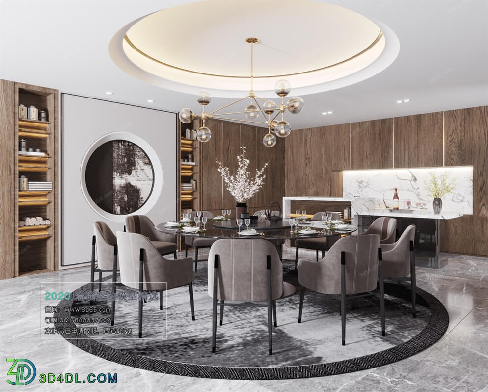 3D66 2019 Dining Interiors Modern style A003