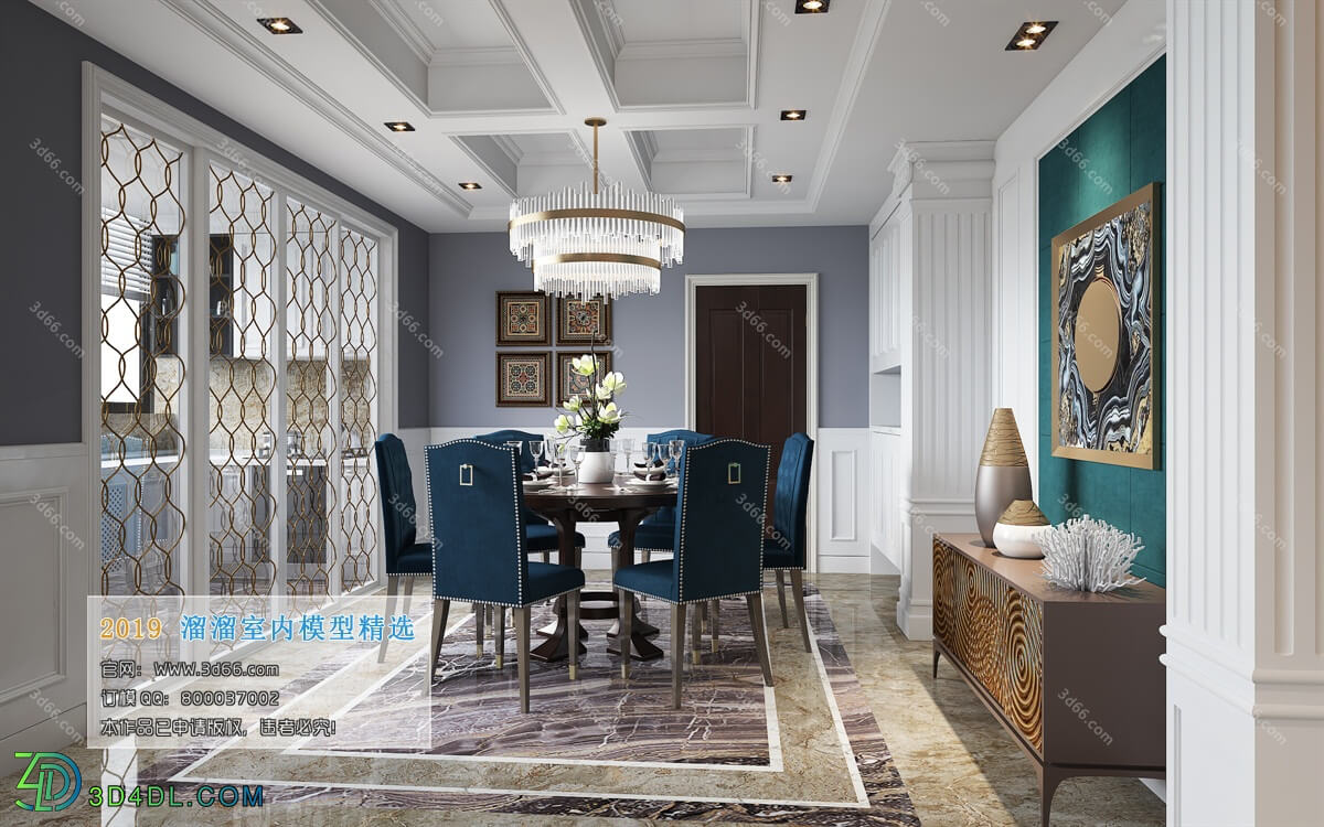 3D66 2019 Dining Room & Kitchen American style E001