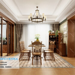 3D66 2019 Dining Room & Kitchen American style E004 
