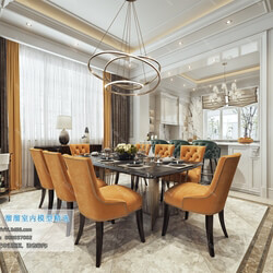 3D66 2019 Dining Room & Kitchen American style E005 