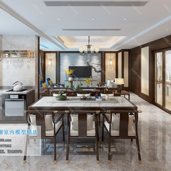 3D66 2019 Dining Room & Kitchen Chinese style C003 