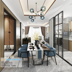 3D66 2019 Dining Room & Kitchen Chinese style C004 