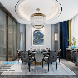 3D66 2019 Dining Room & Kitchen Chinese style C007 