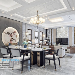 3D66 2019 Dining Room & Kitchen Chinese style C008 