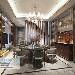 3D66 2019 Dining Room & Kitchen Chinese style C009 