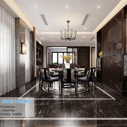 3D66 2019 Dining Room & Kitchen Chinese style C010 