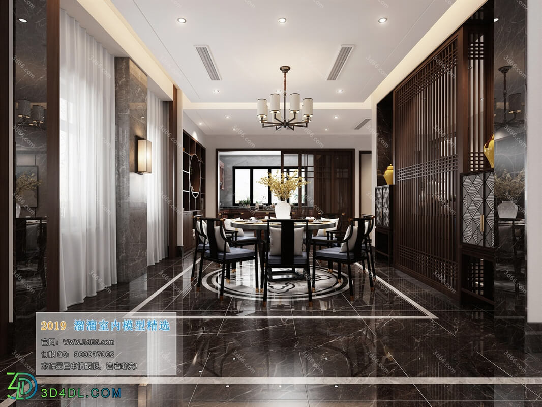 3D66 2019 Dining Room & Kitchen Chinese style C010