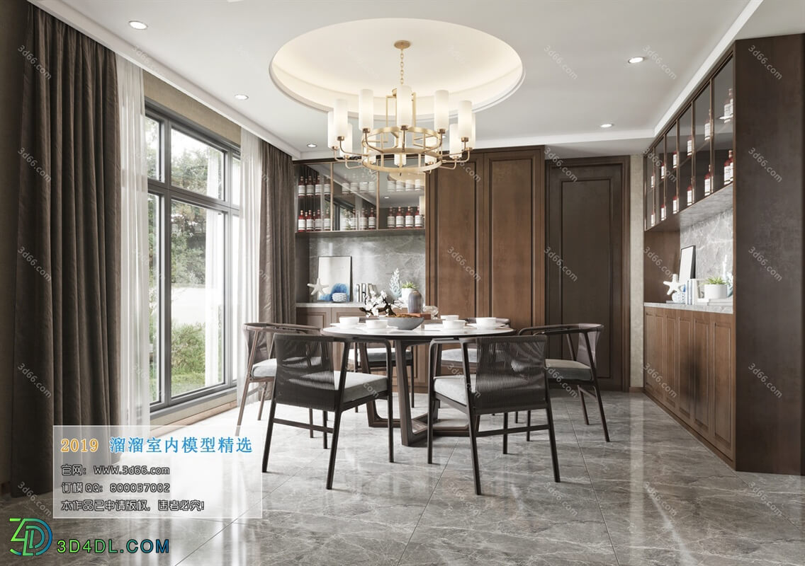 3D66 2019 Dining Room & Kitchen Chinese style C011
