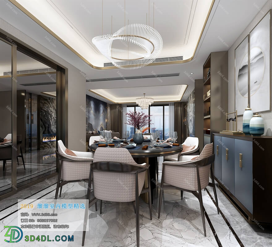 3D66 2019 Dining Room & Kitchen Chinese style C012