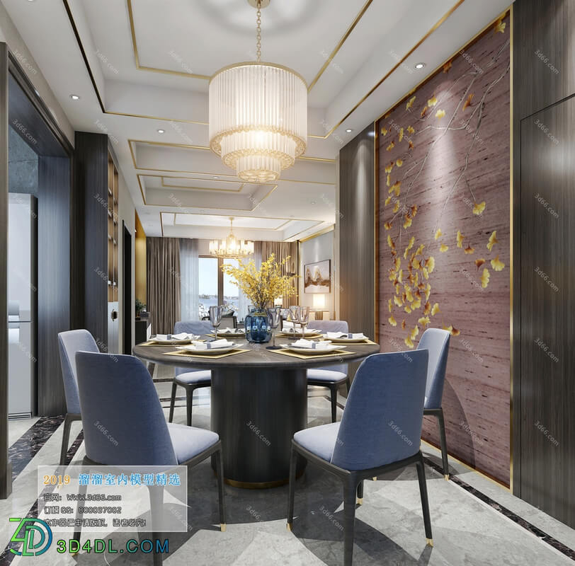 3D66 2019 Dining Room & Kitchen Chinese style C013