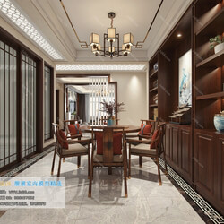 3D66 2019 Dining Room & Kitchen Chinese style C016 