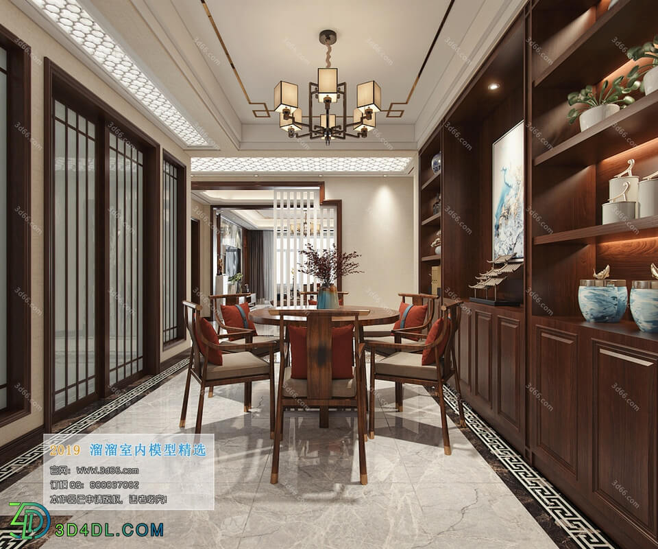 3D66 2019 Dining Room & Kitchen Chinese style C016