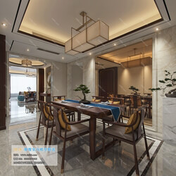 3D66 2019 Dining Room & Kitchen Chinese style C018 