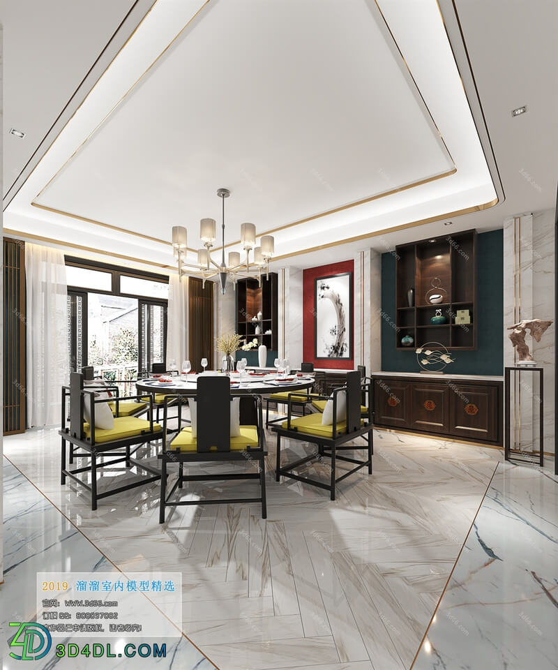 3D66 2019 Dining Room & Kitchen Chinese style C019