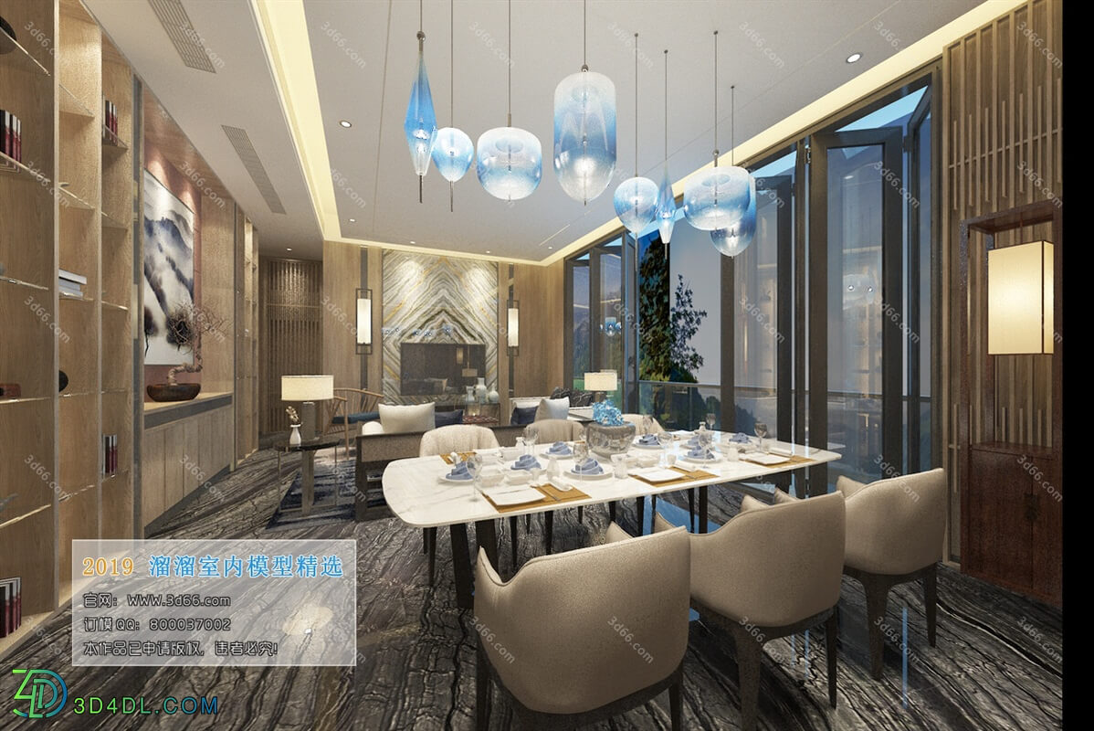 3D66 2019 Dining Room & Kitchen Chinese style C020