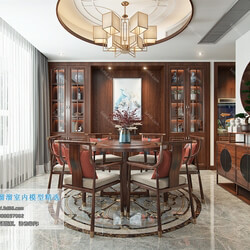 3D66 2019 Dining Room & Kitchen Chinese style C024 