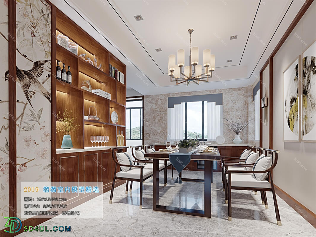 3D66 2019 Dining Room & Kitchen Chinese style C026