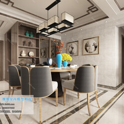 3D66 2019 Dining Room & Kitchen Chinese style C029 