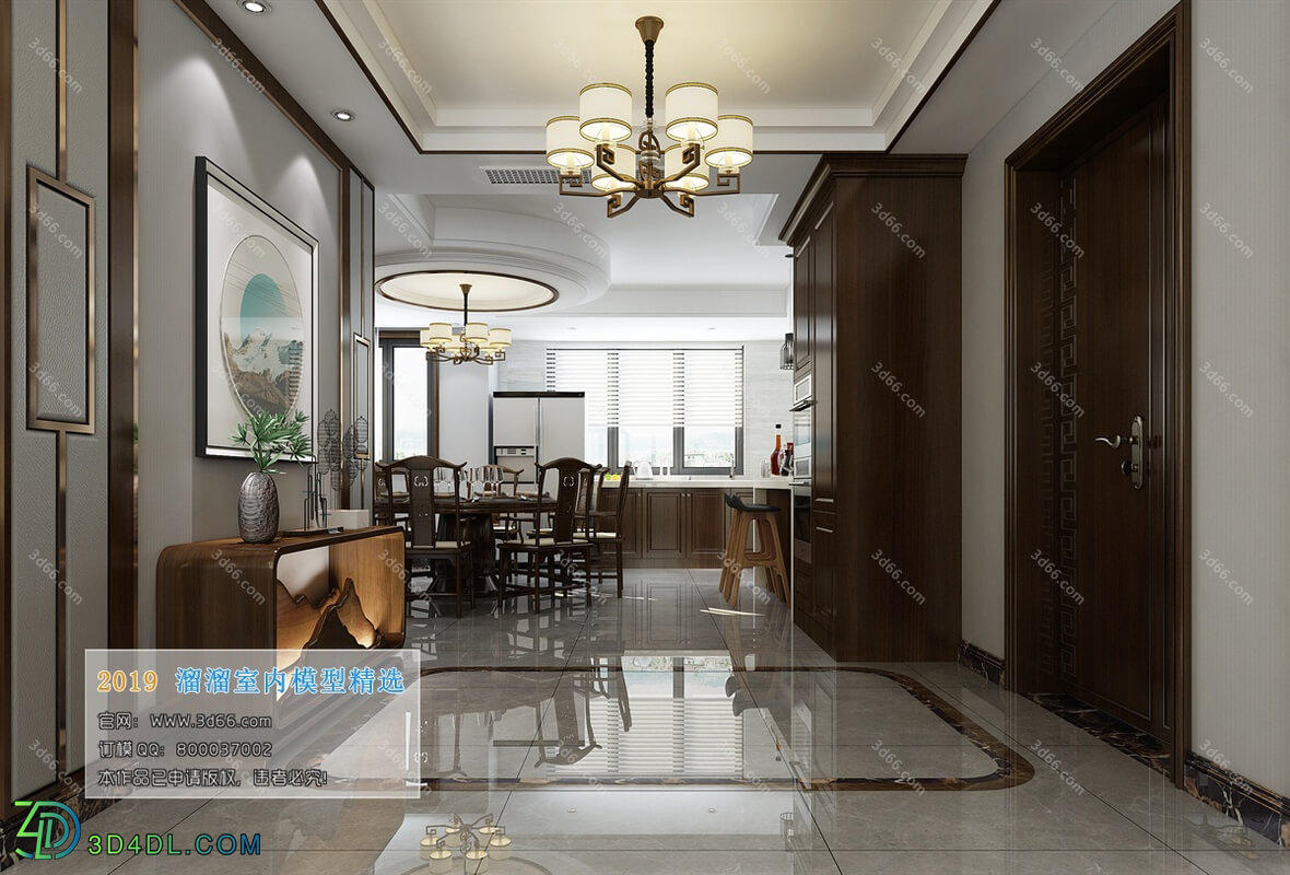 3D66 2019 Dining Room & Kitchen Chinese style C030